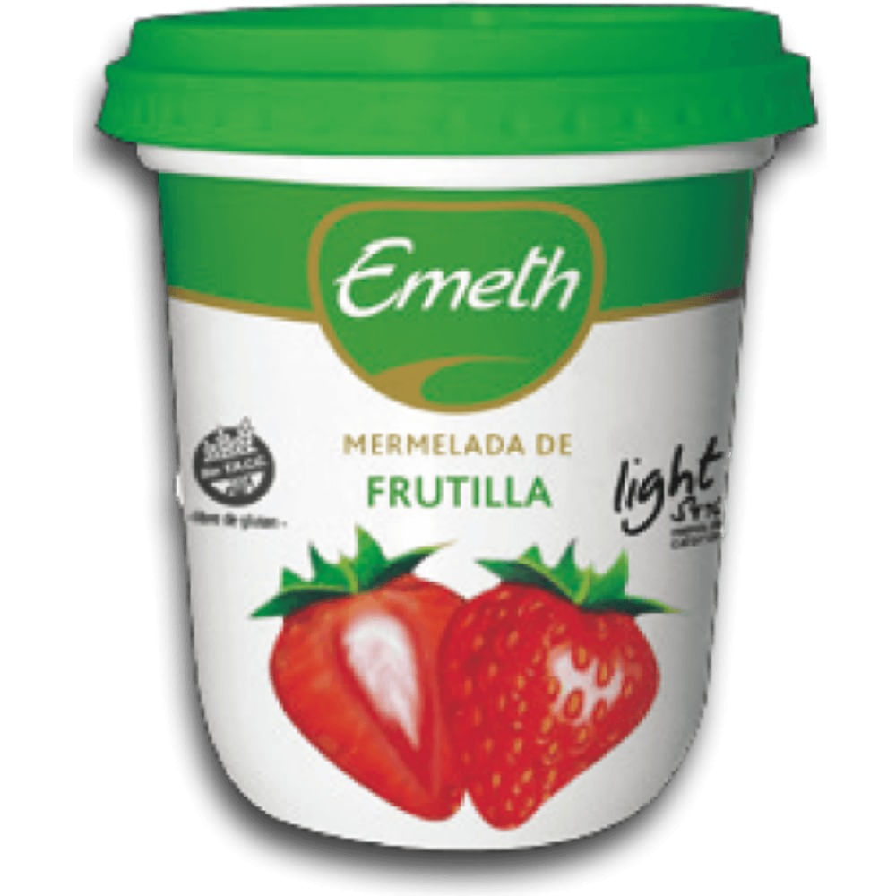 Mermelada light Emeth de frutilla pote 420 g.