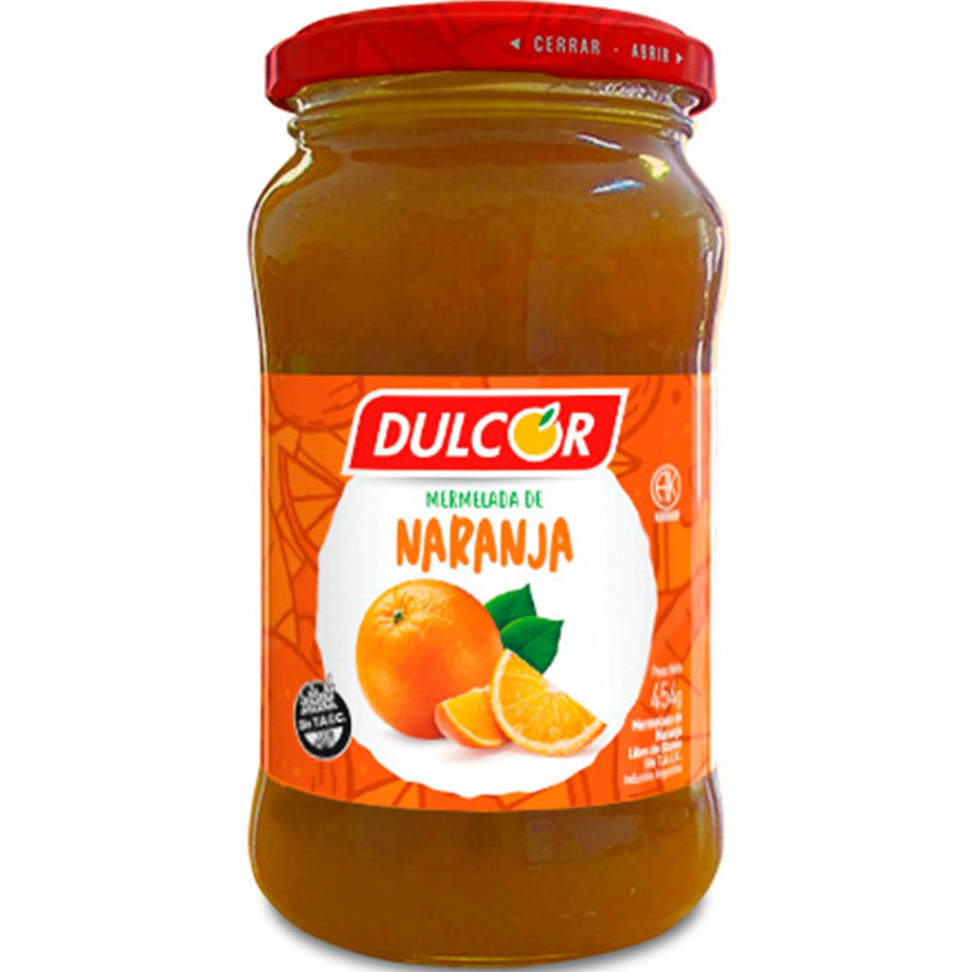 Mermelada naranja Dulcor frasco 454 g.