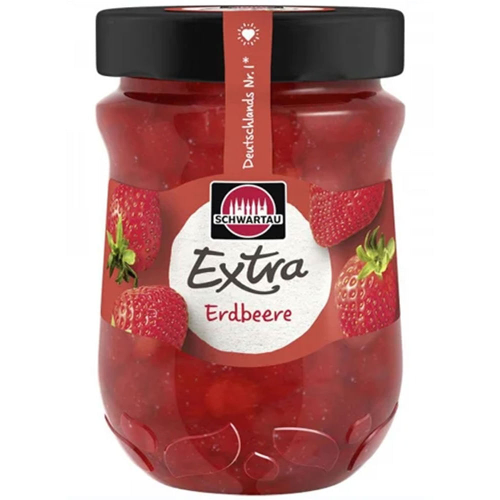Mermelada de frutilla Schawartau en frasco 340 g.