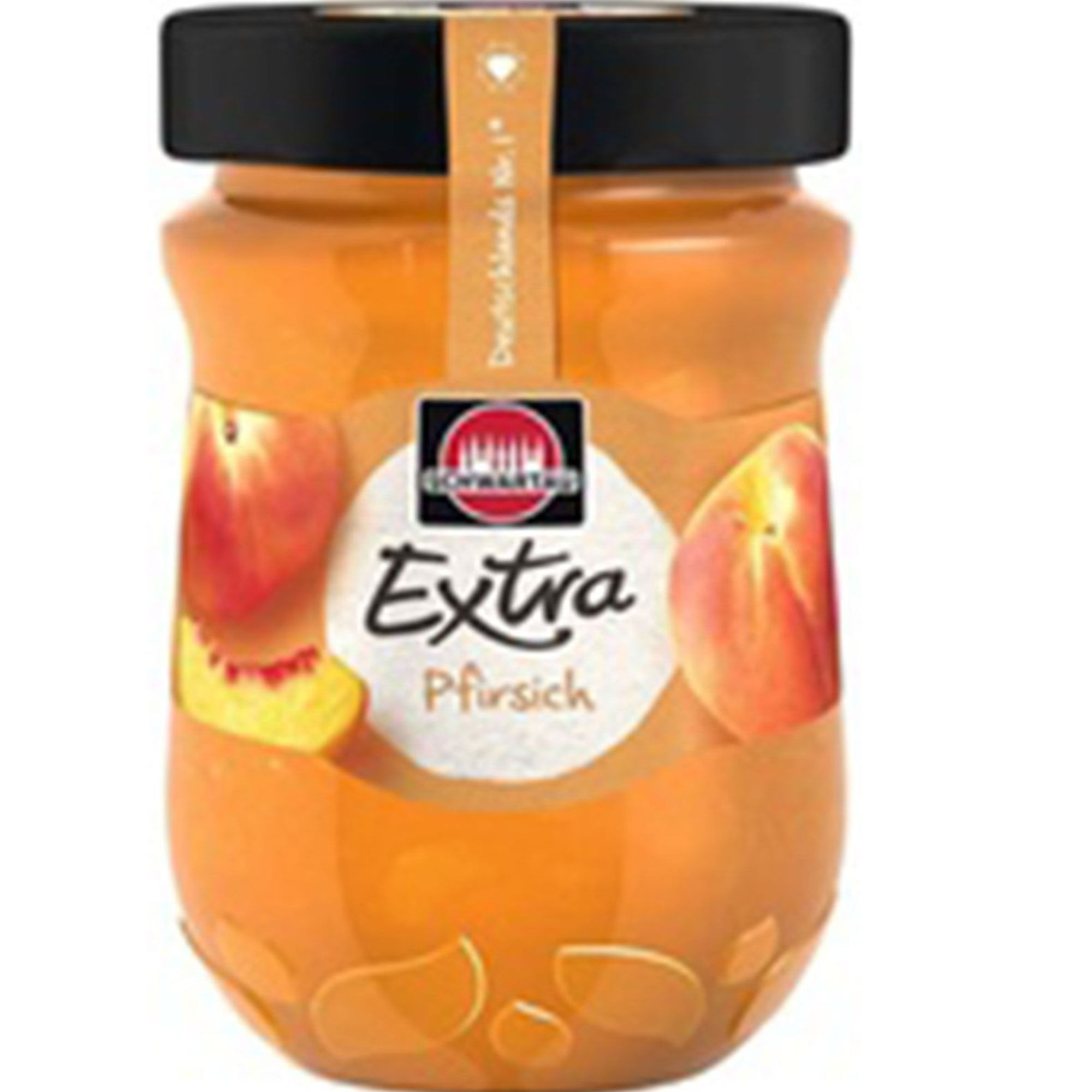 Mermelada de durazno Schwartau en frasco 340 g.