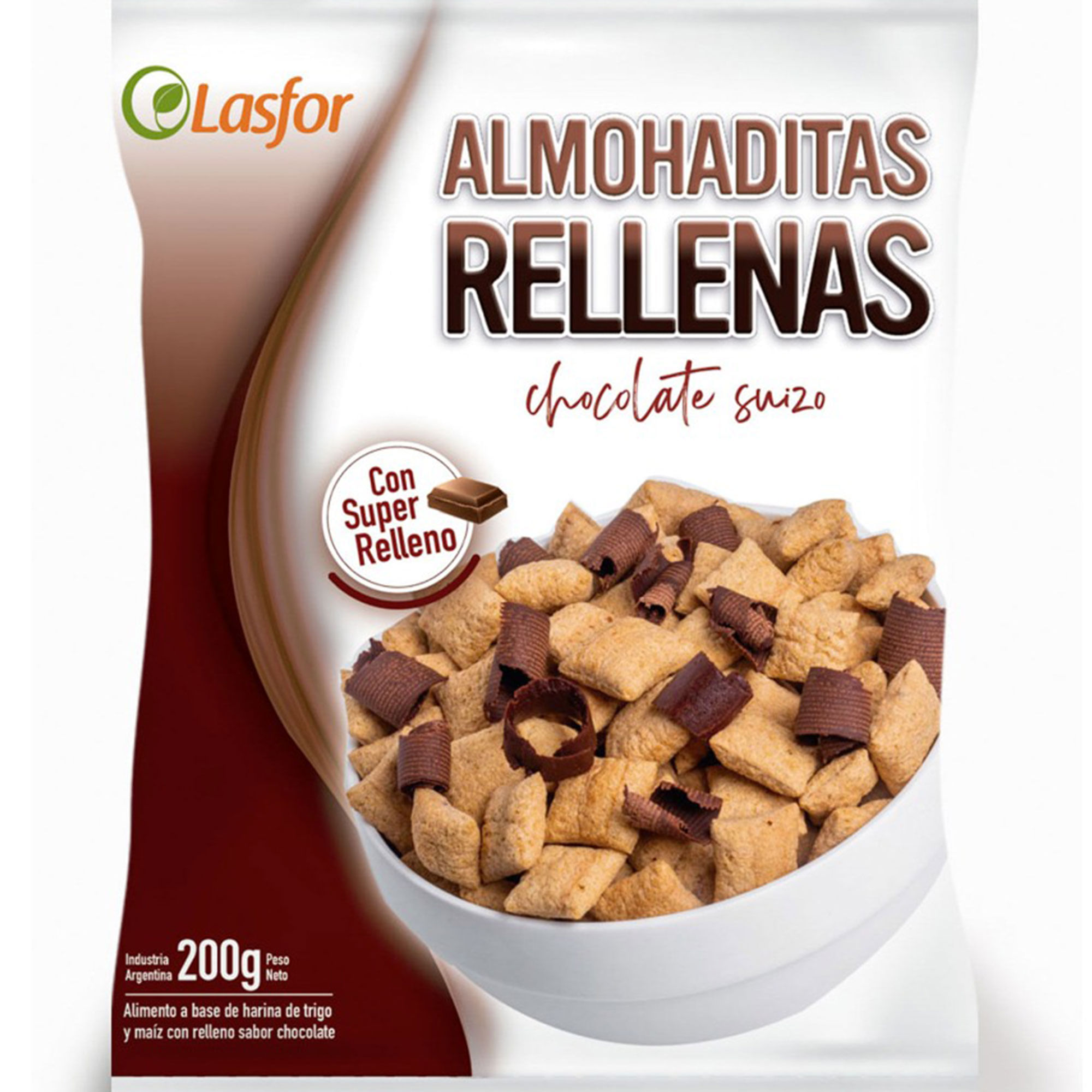 Almohaditas chocolate suizo Lasfor bolsa 200 g.