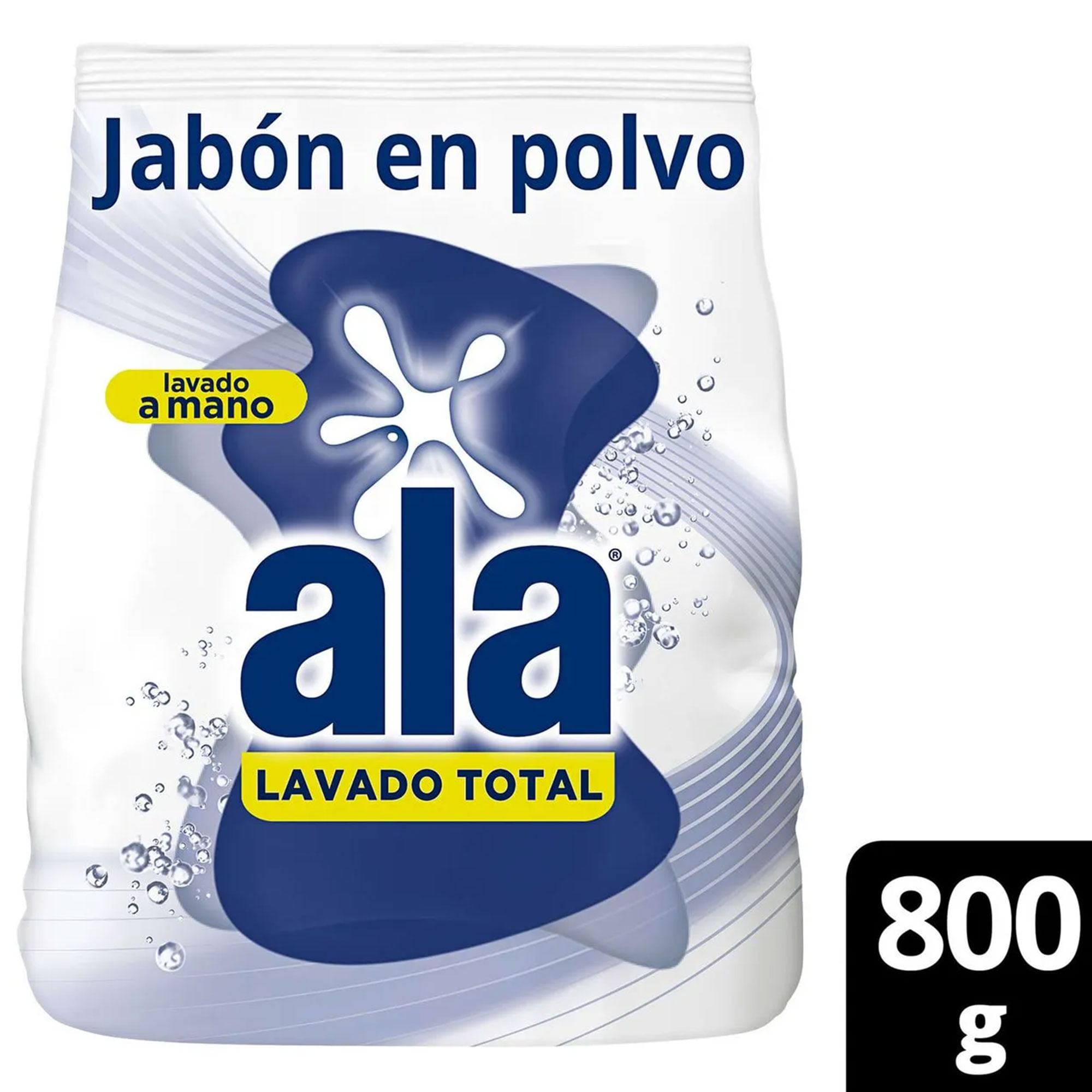 Jabón en Polvo Ala Lavado a Mano Máxima Remoción 800 grs