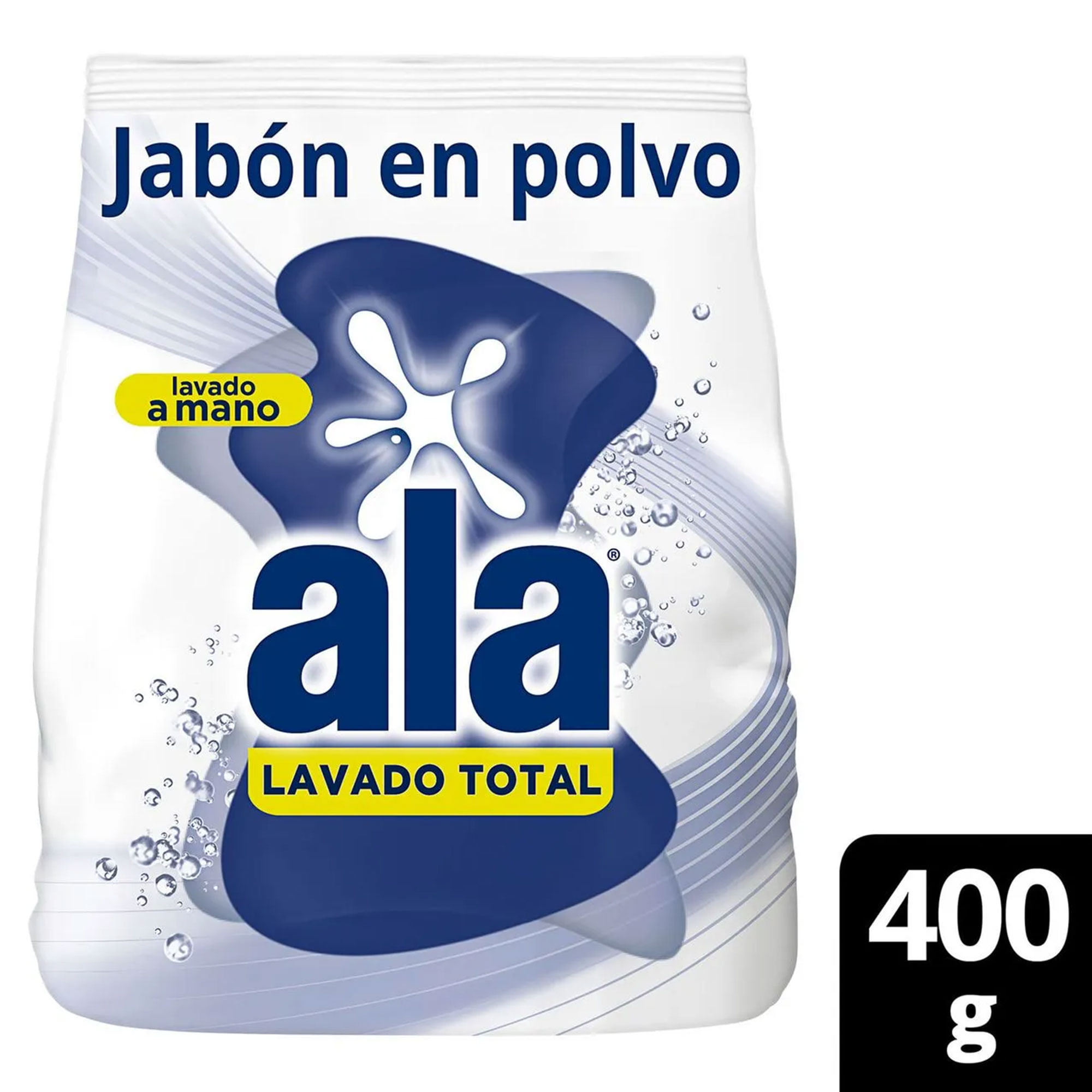 Jabón en polvo Ala lavado a mano máxima blancura 400 grs