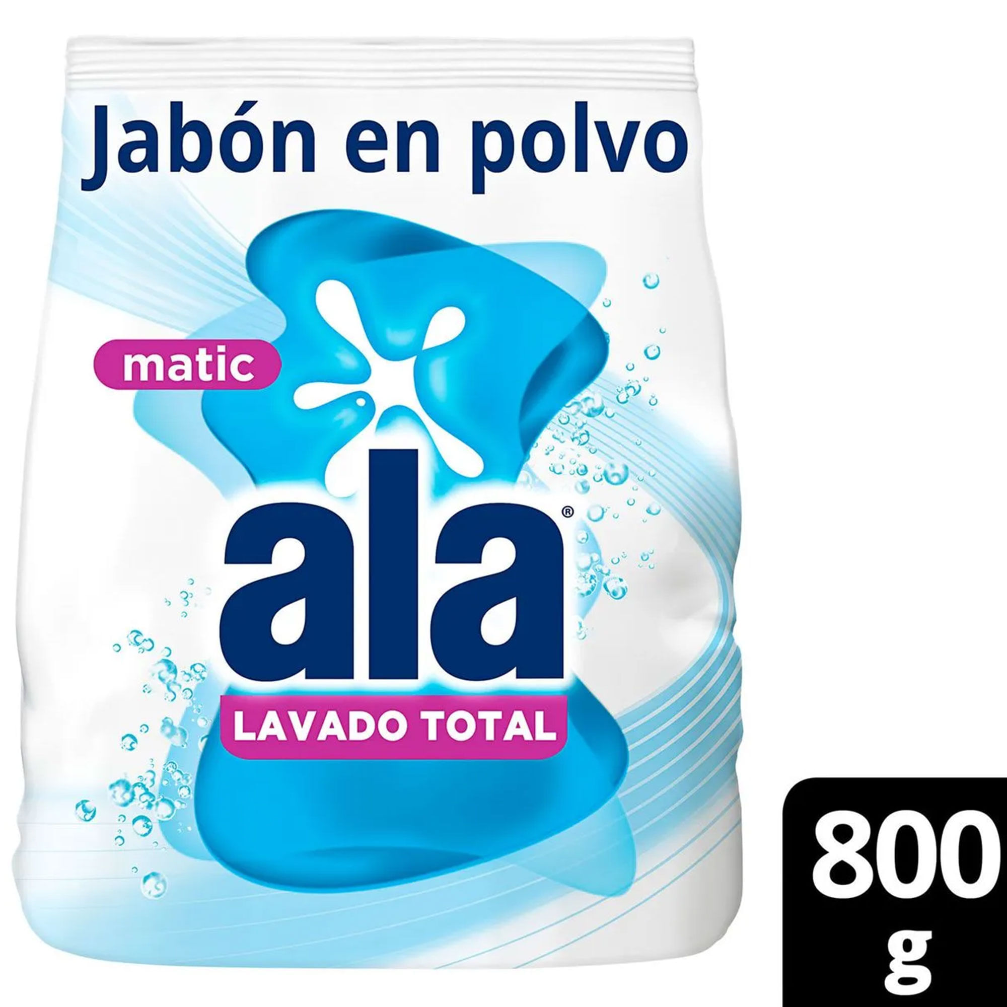 Jabón en Polvo Ala Matic Máxima Remoción 800 grs