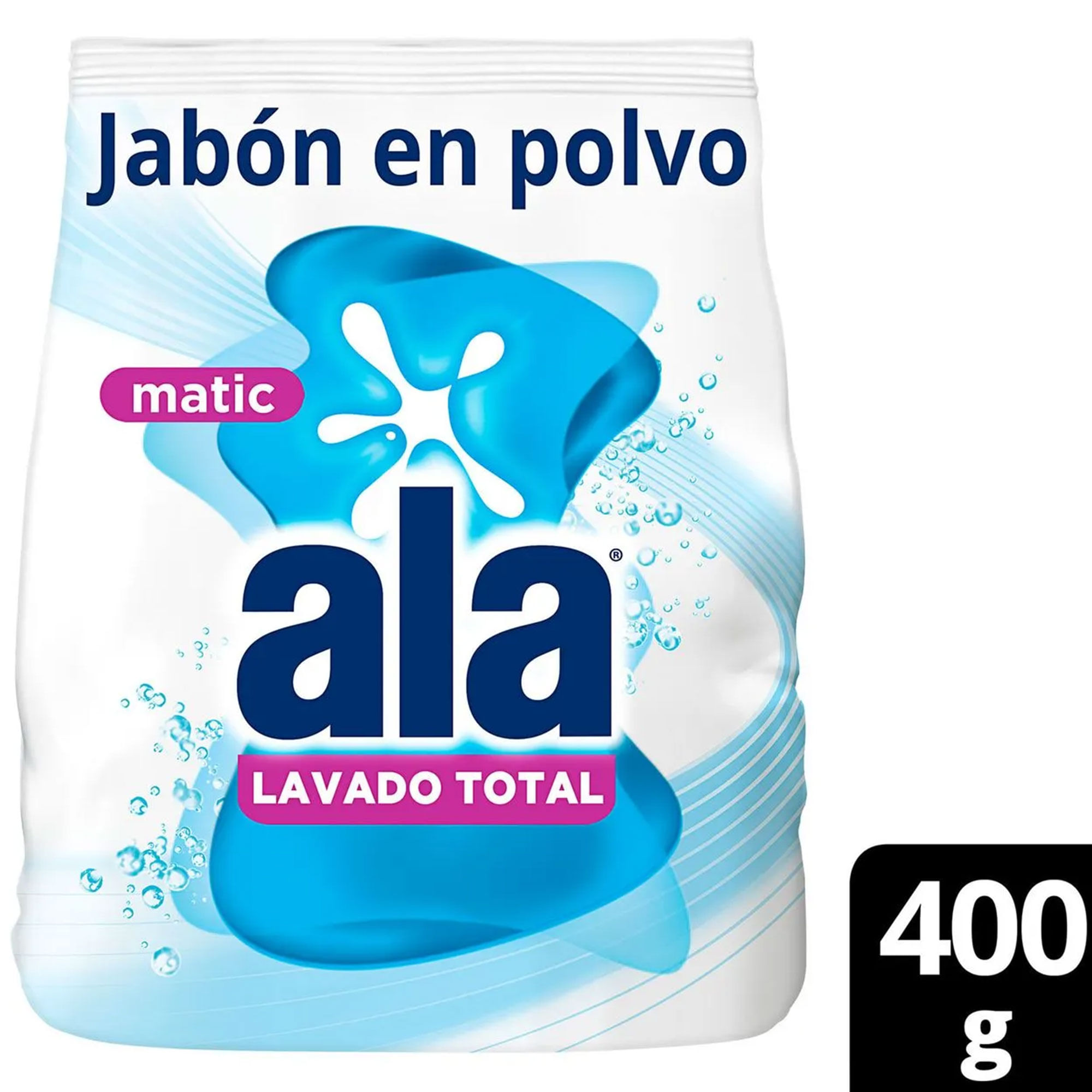 Jabón en polvo Ala matic máxima blancura 400 grs