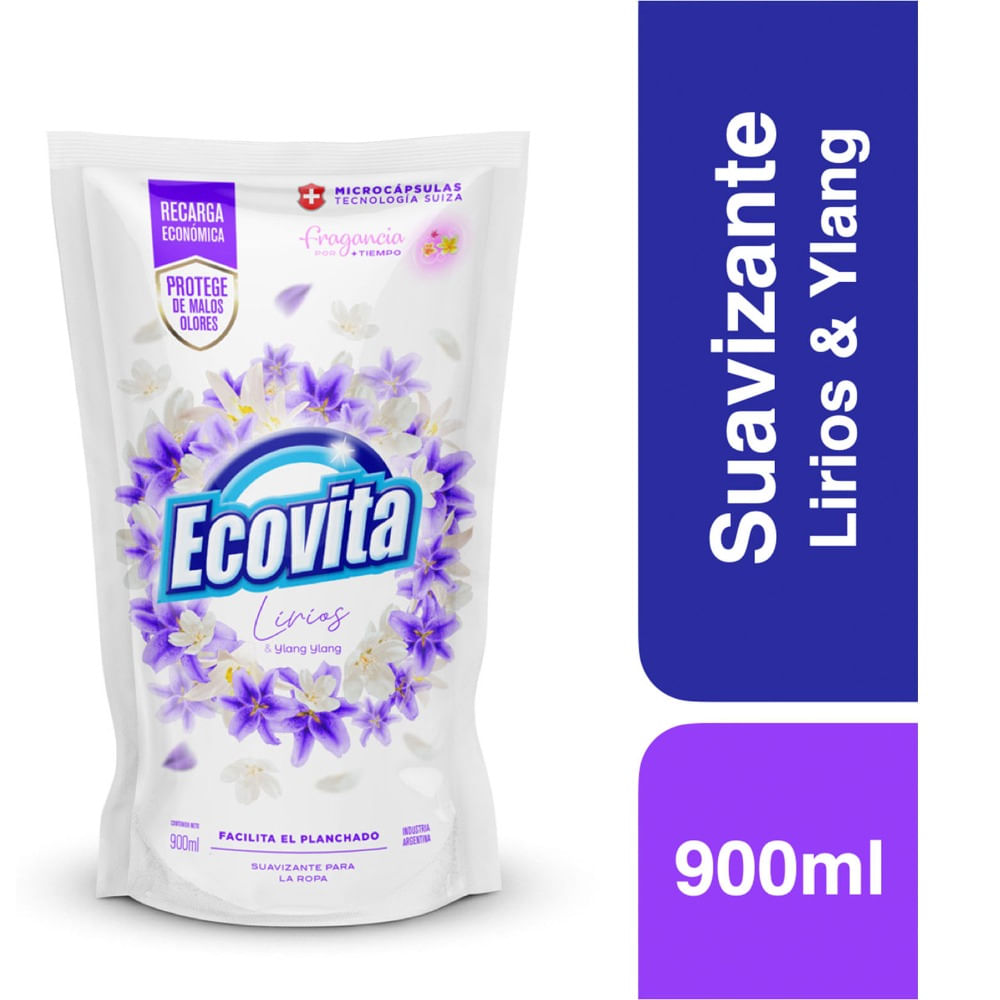 Suavizante para ropa Ecovita lirios y lavang 900 cc.