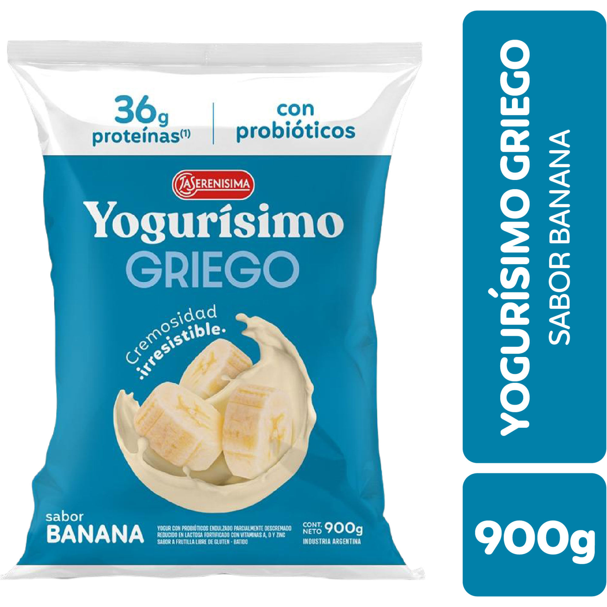 Yogur griego bebible Yogurísimo sabor banana 900 grs