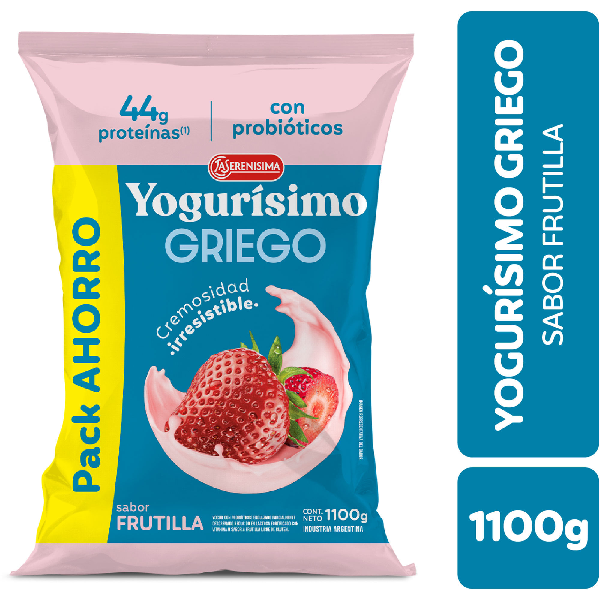 Yogur griego bebible Yogurísimo sabor frutilla 1100 grs