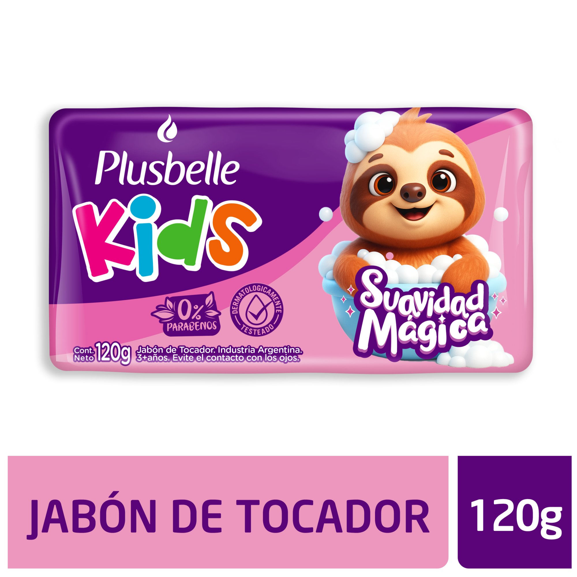 Plusbelle kids jabón de tocador Suavidad mágica 120 grs