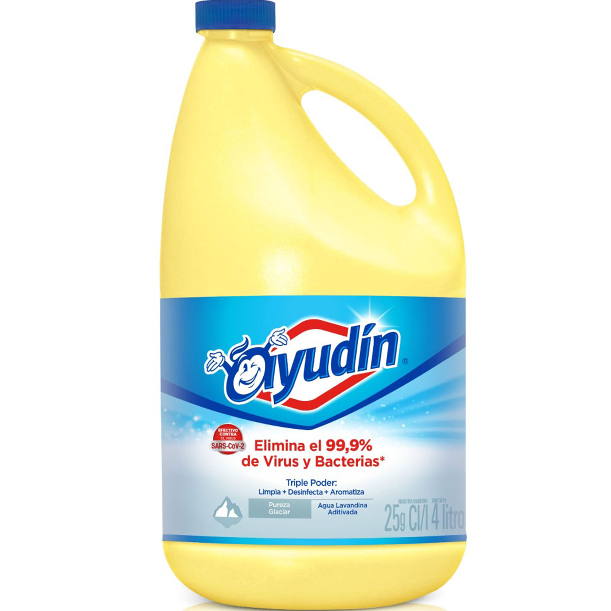 Lavandina Ayudín triple poder pureza glaciar 4 l