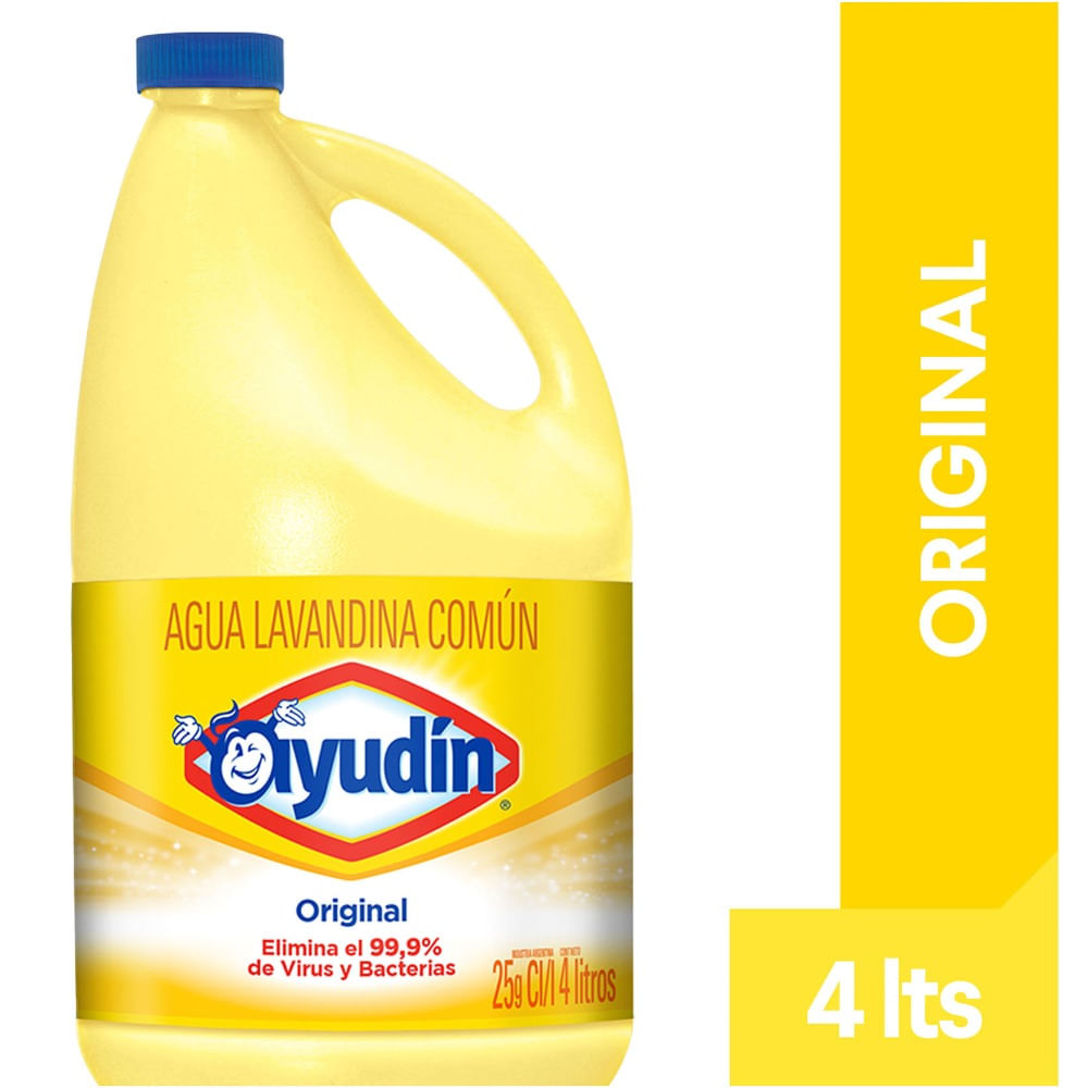 Lavandina clásica desinfectante Ayudín 4 lts