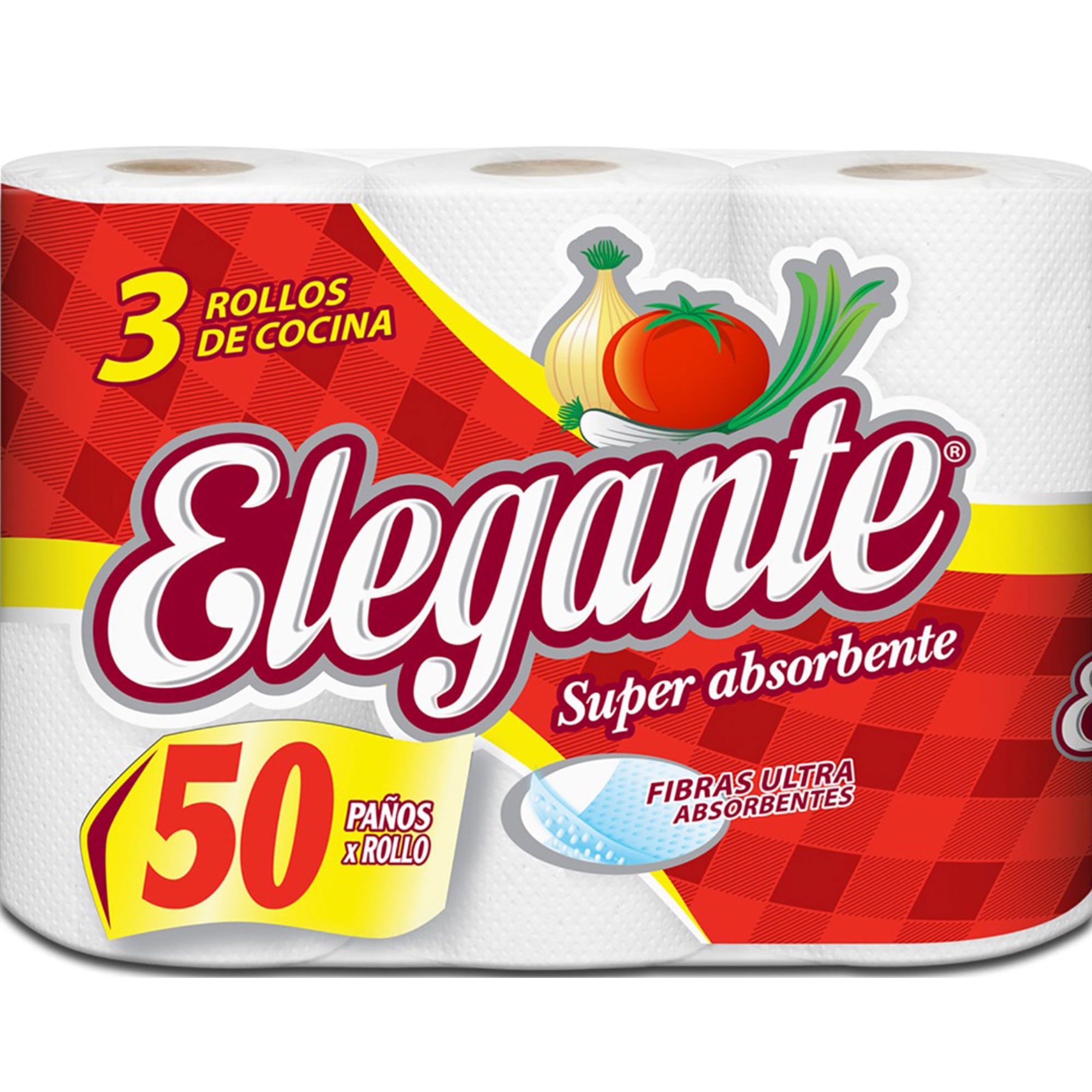 Rollo de cocina Elegante x3 50 paños