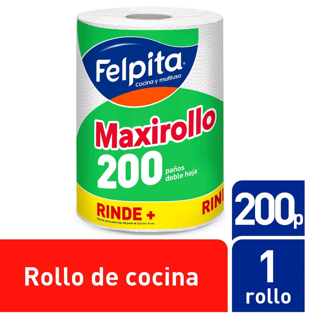 Rollo de cocina maxi rollo Felpita x 200 paños