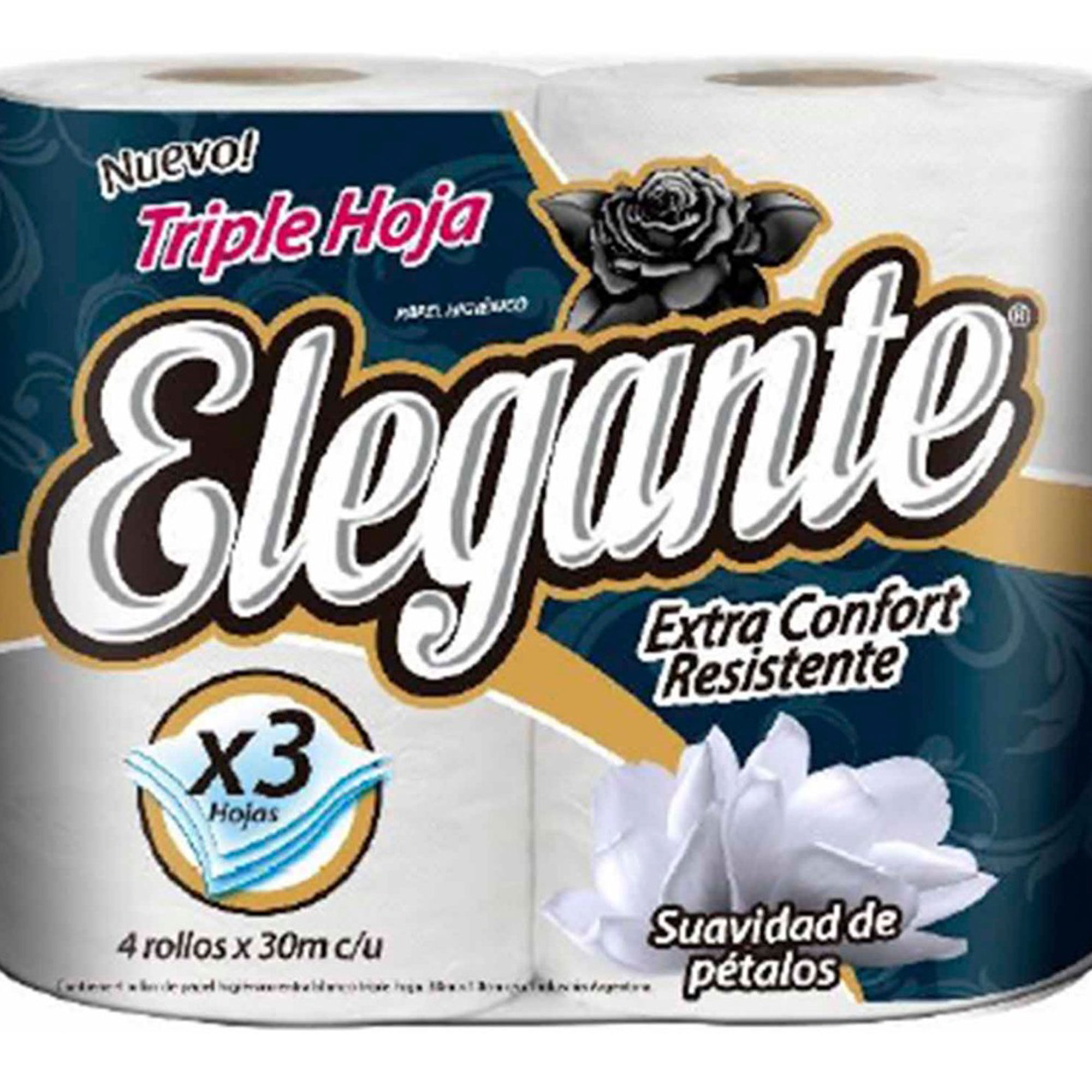 Papel higiénico Elegante triple hoja 4 u.