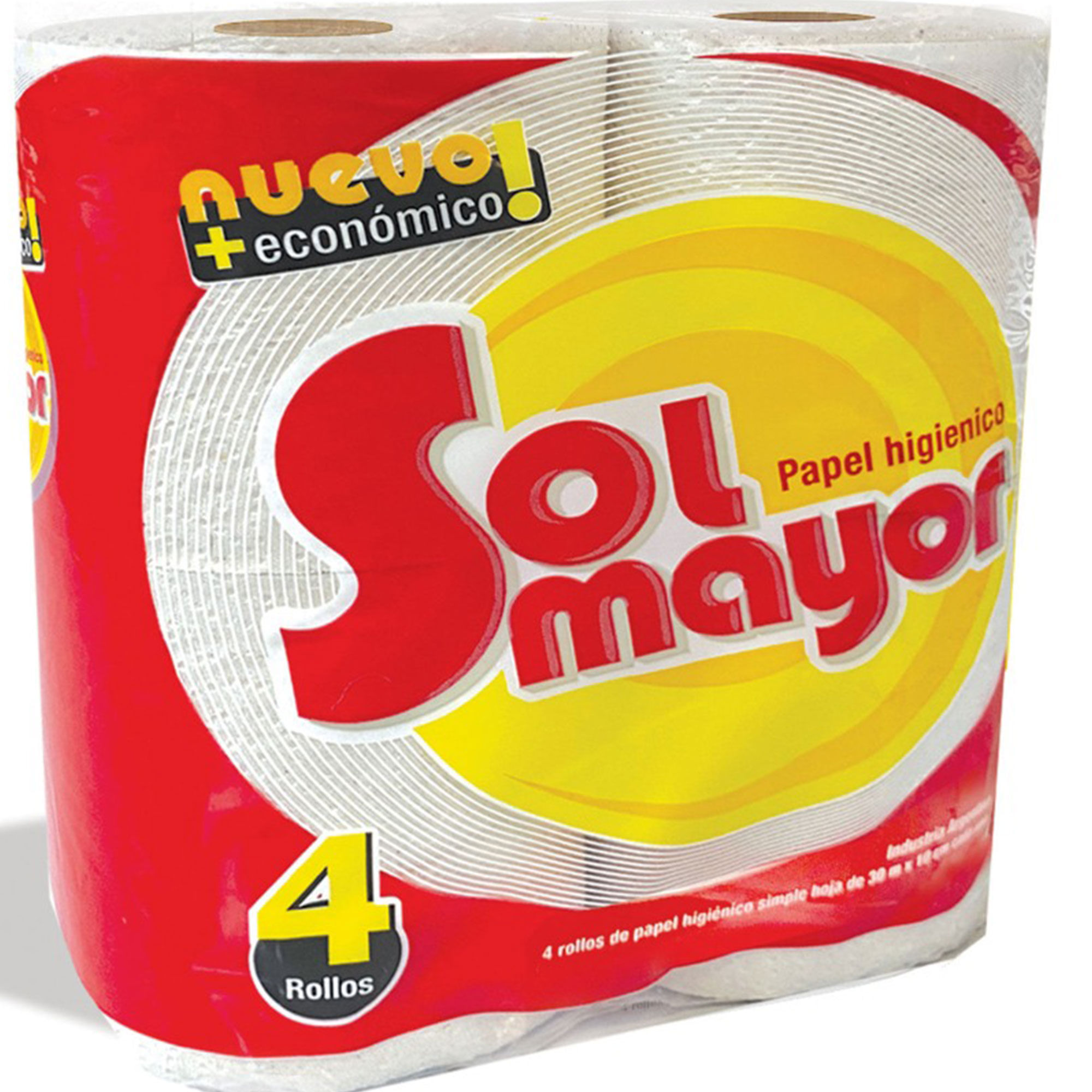 Papel higiénico Sol Mayor hoja simple x4 30 mts
