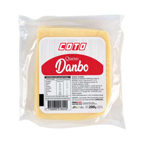 Queso Barra Feteada COTO Paq 200 Gr