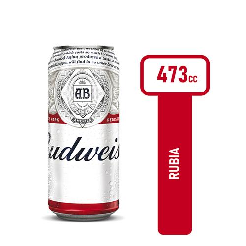 Cerveza Pilsener BUDWEISER Lata 473 Cc
