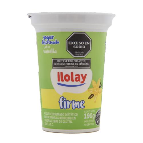 Yogur Descremado ILOLAY Vainilla Firme 190 Gr