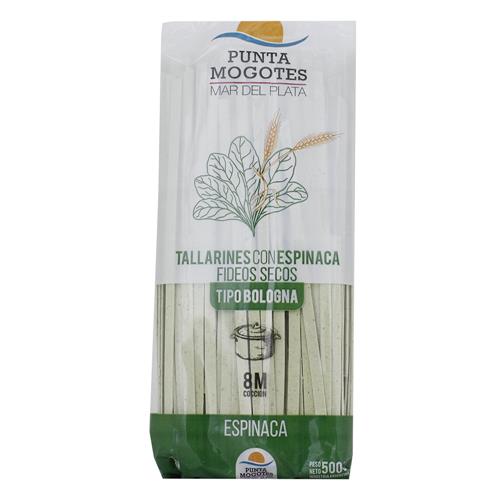 Tallarin PUNTA MOGOTES Espinaca Paquete 500 Gr