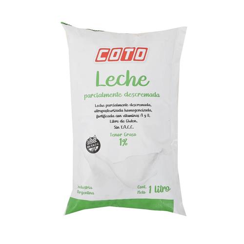 Leche Parcialmente Descremada COTO 1l