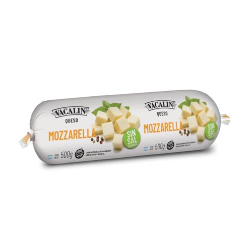 Queso Mozzarella Sin Sal Vacalin Paq 500 Grm