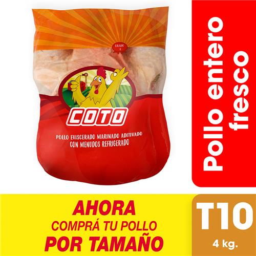 Pollo Entero Fresco X Uni (4 Kg) Refrigerado