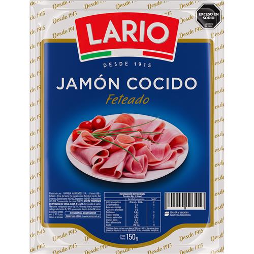 Jamon Cocido Feteado Lario X 150 Grm