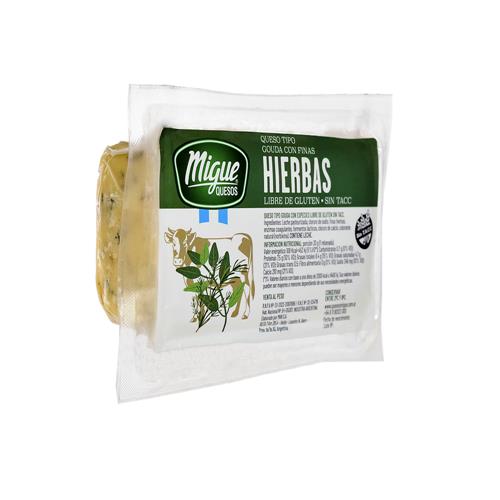 Queso Gouda Finas Hierbas Migue X 1 Kg
