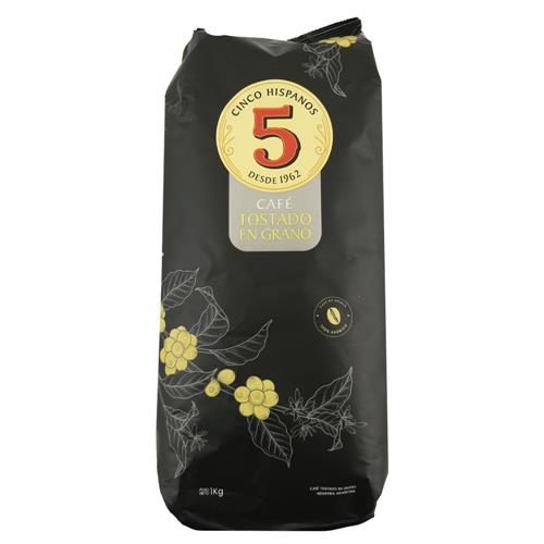 Café En Granos Los 5 Hispanos Paquete 1 Kg