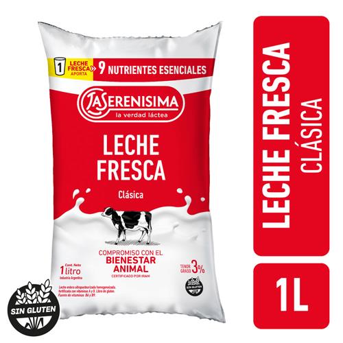 Leche Entera Clasica LA SERENISIMA Sachet 1l