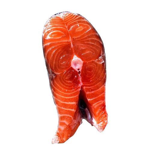 Salmon Rosado En Rodajas Con Piel Congelado Kg