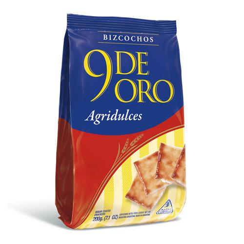 Bizcochos Agridulc 9 De Oro Paq 200 Grm