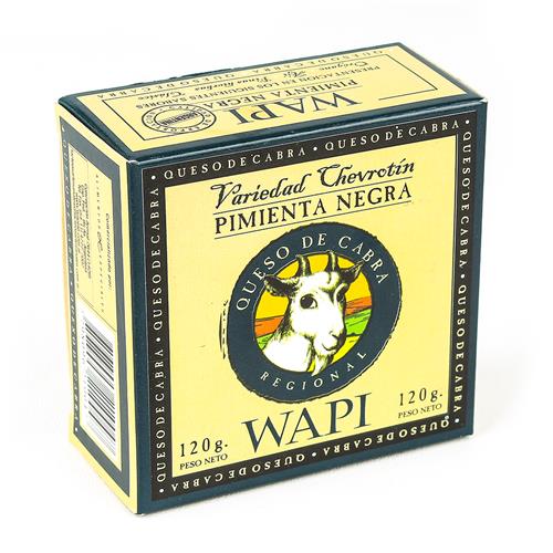 Queso De Cabra Wapi Con Pimienta Negra Paq 120 Grm
