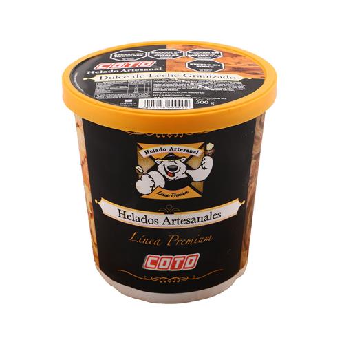 Helado COTO Dulce De Leche Granizado Pot 500 Grm