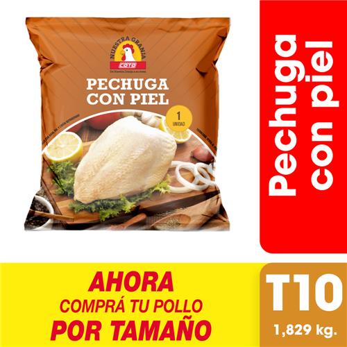 Pechuga Con Piel X Uni (1.829 Kg) Refrigerado