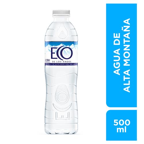 Agua Mineral Natural De Manantial Eco De Los Andes 500 Ml