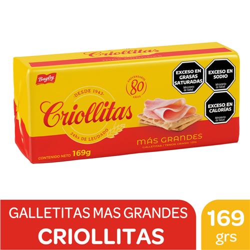 Galletitas CRIOLLITAS Mas Grandes 169g
