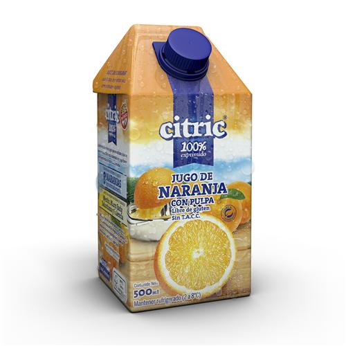 Jugo CITRIC Naranja Con Pulpa Ttb 500 CC