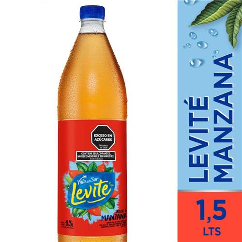 Agua Saborizada VILLA DEL SUR LEVITE Manzana Botella 1.5 L