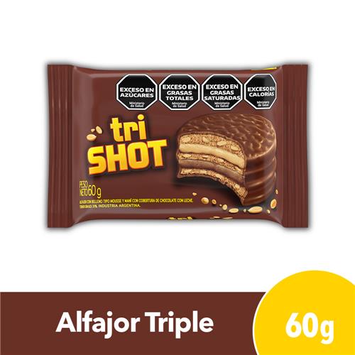 Alfajor SHOT Con Maní Triple 60g