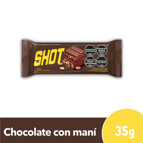 Chocolate SHOT Con Maní 35g