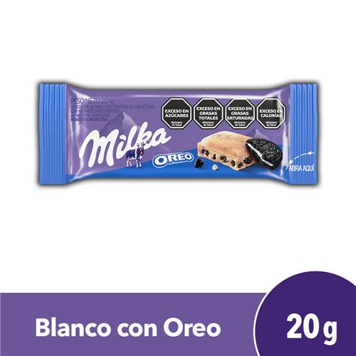 Chocolate MILKA Oreo Blanco 20g