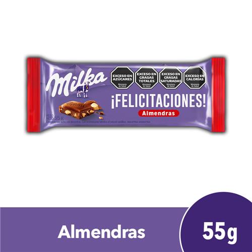 Chocolate MILKA Con Almendras 55g