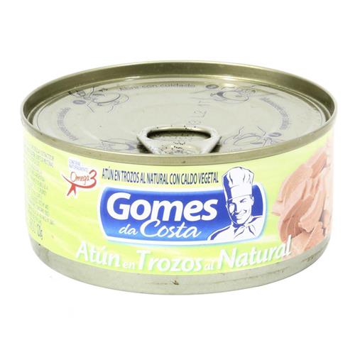 Atun Al Natural GOMES DA COSTA En Trozos Con Caldo Vegetal Lata 170 Gr