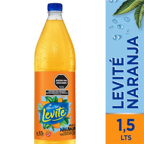 Agua Saborizada VILLA DEL SUR LEVITE Naranja Botella 1.5 L