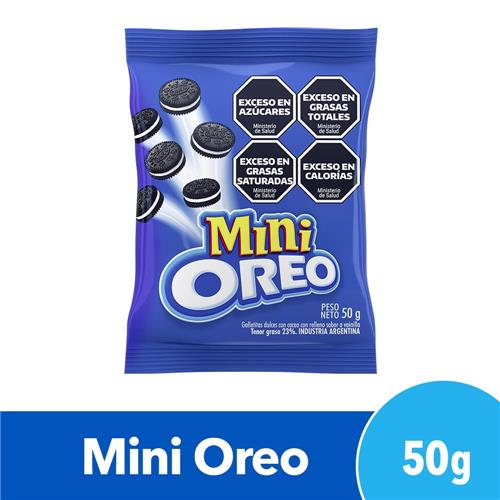 Galletitas OREO Mini Rellenas Con Crema Sabor Original 50g