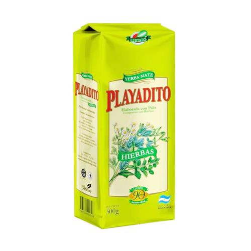 Yerba Mate PLAYADITO Hierbas Naturales Con Palo Paquete 500 Gr