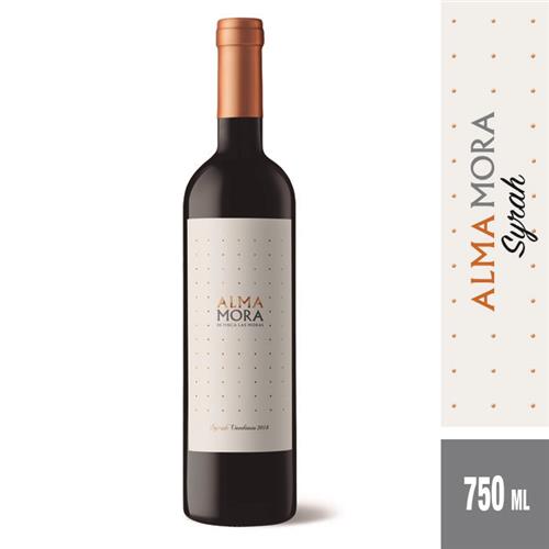 Vino Syrah . ALMA MORA Bot 750 Cmq