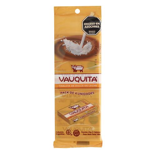Tableta Dulce De Leche Vauquita Bsa 100 Grm