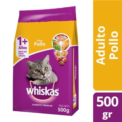 Alimento WHISKAS 500 Gr Pollo Y Leche